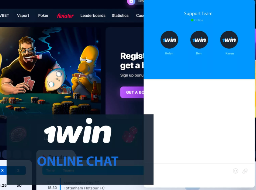 Chat en vivo de 1win